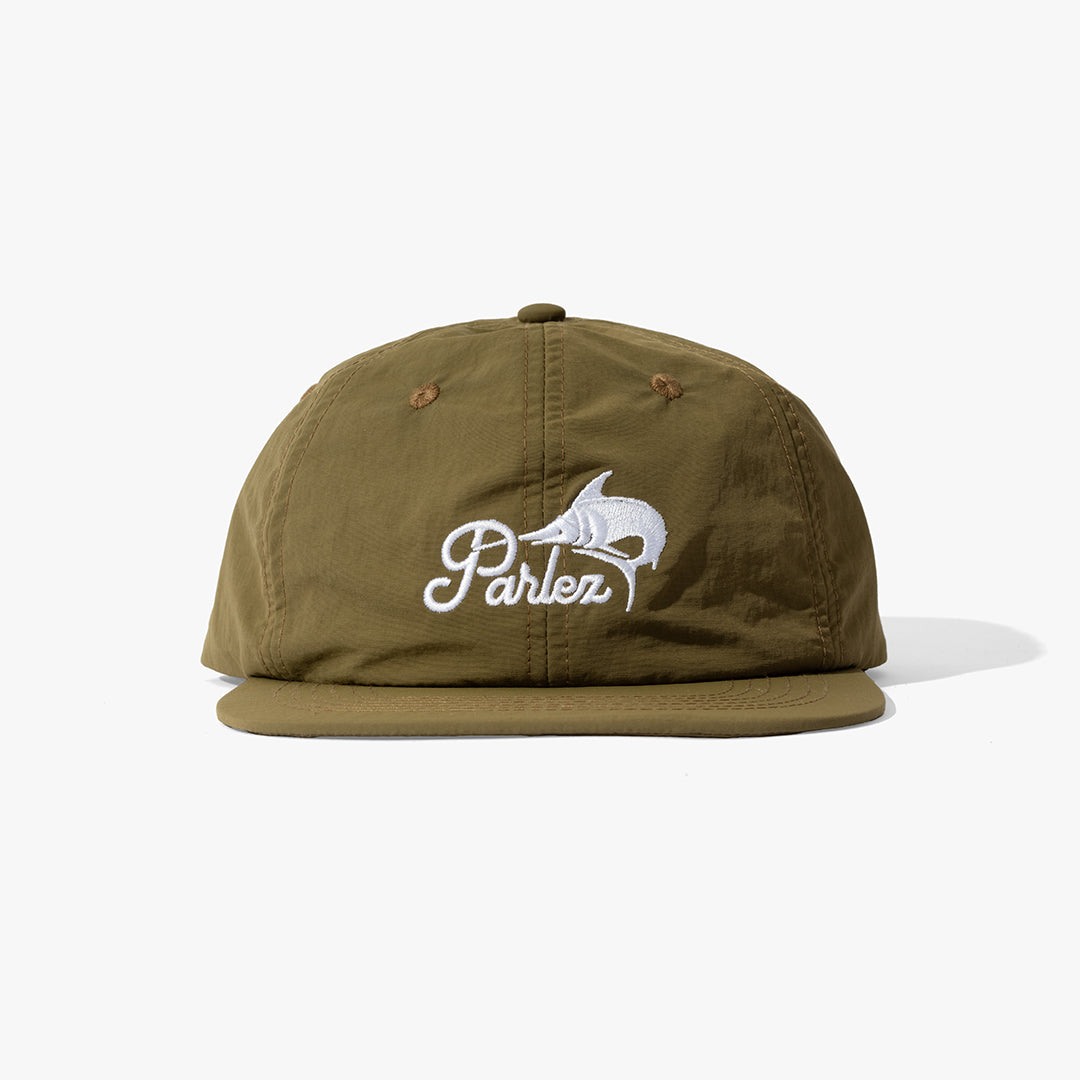 The Mens Catch 6 Panel Cap Moss from Parlez clothing