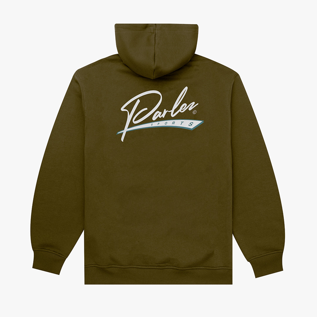 The Mens Chisel Hoodie Moss from Parlez clothing