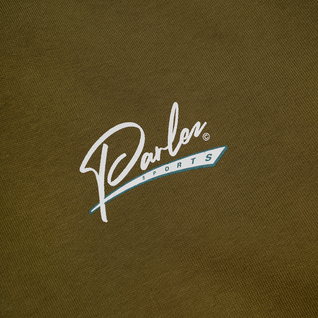 The Mens Chisel Hoodie Moss from Parlez clothing