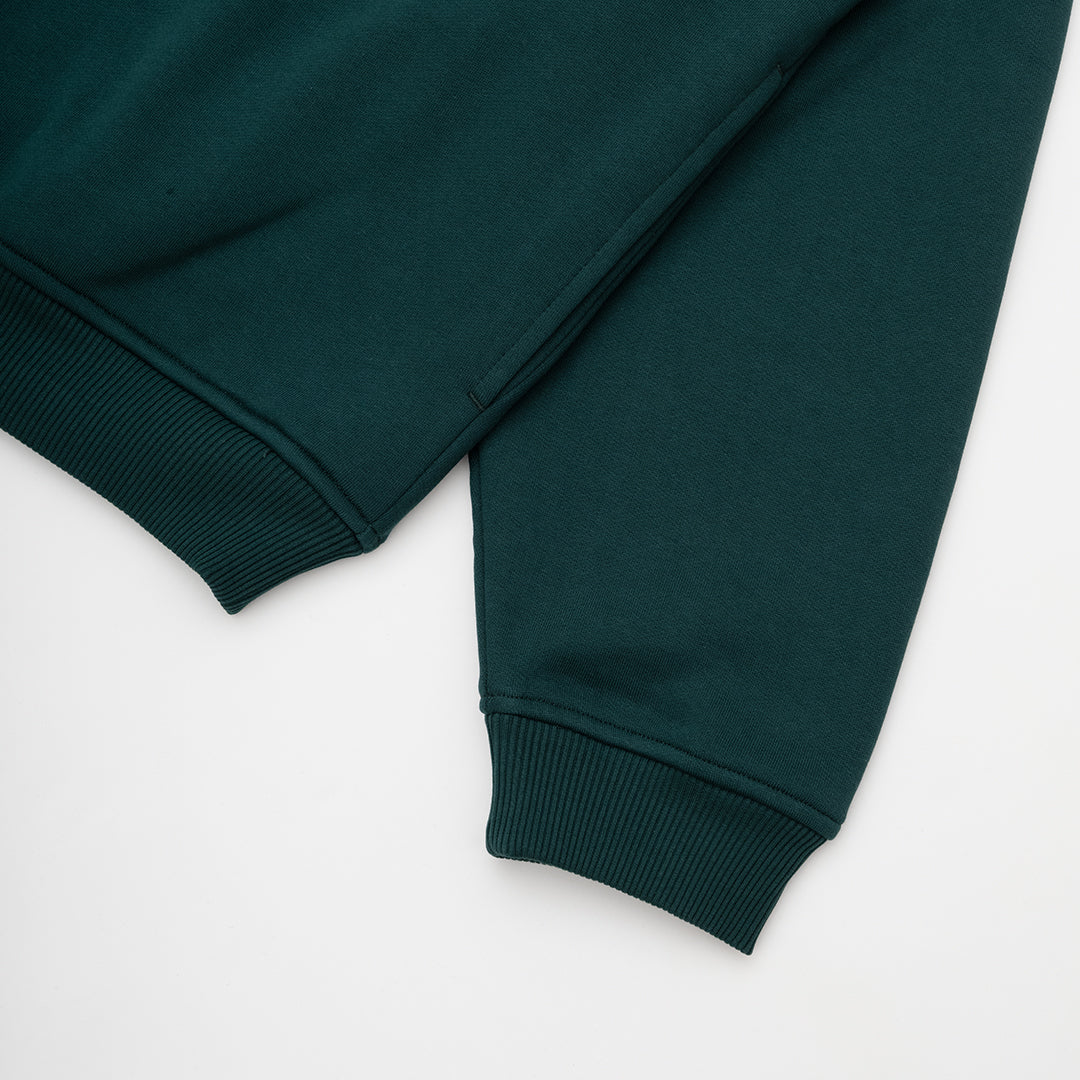 Coastal Oversized Hoodie Deep Green