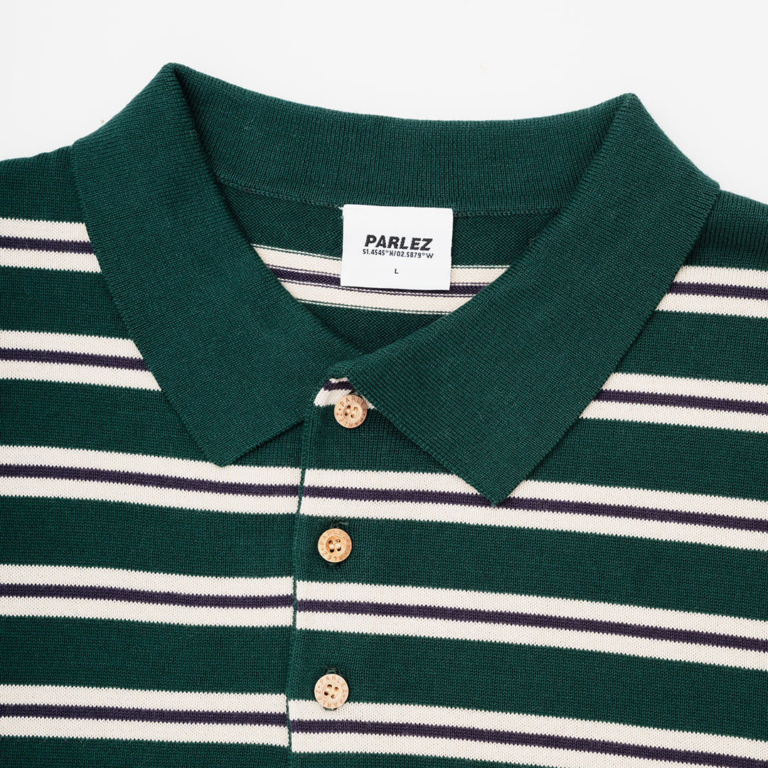 Crossfield L/S Polo Knit Deep Green