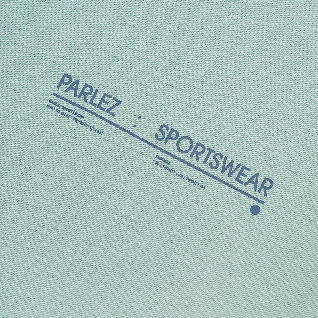 The Mens Crossley Oversized T-Shirt Mineral from Parlez clothing