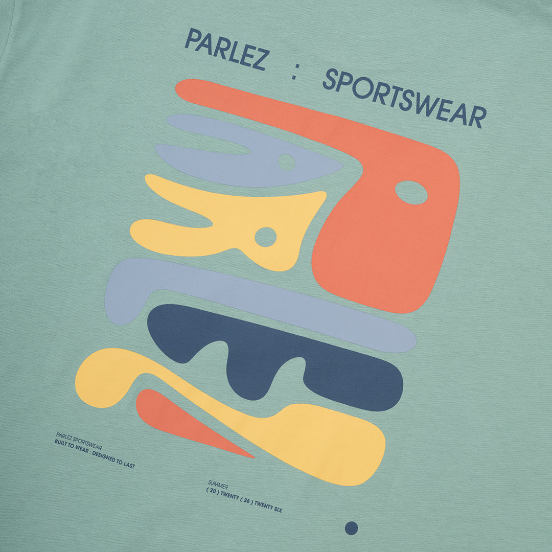 The Mens Crossley Oversized T-Shirt Mineral from Parlez clothing