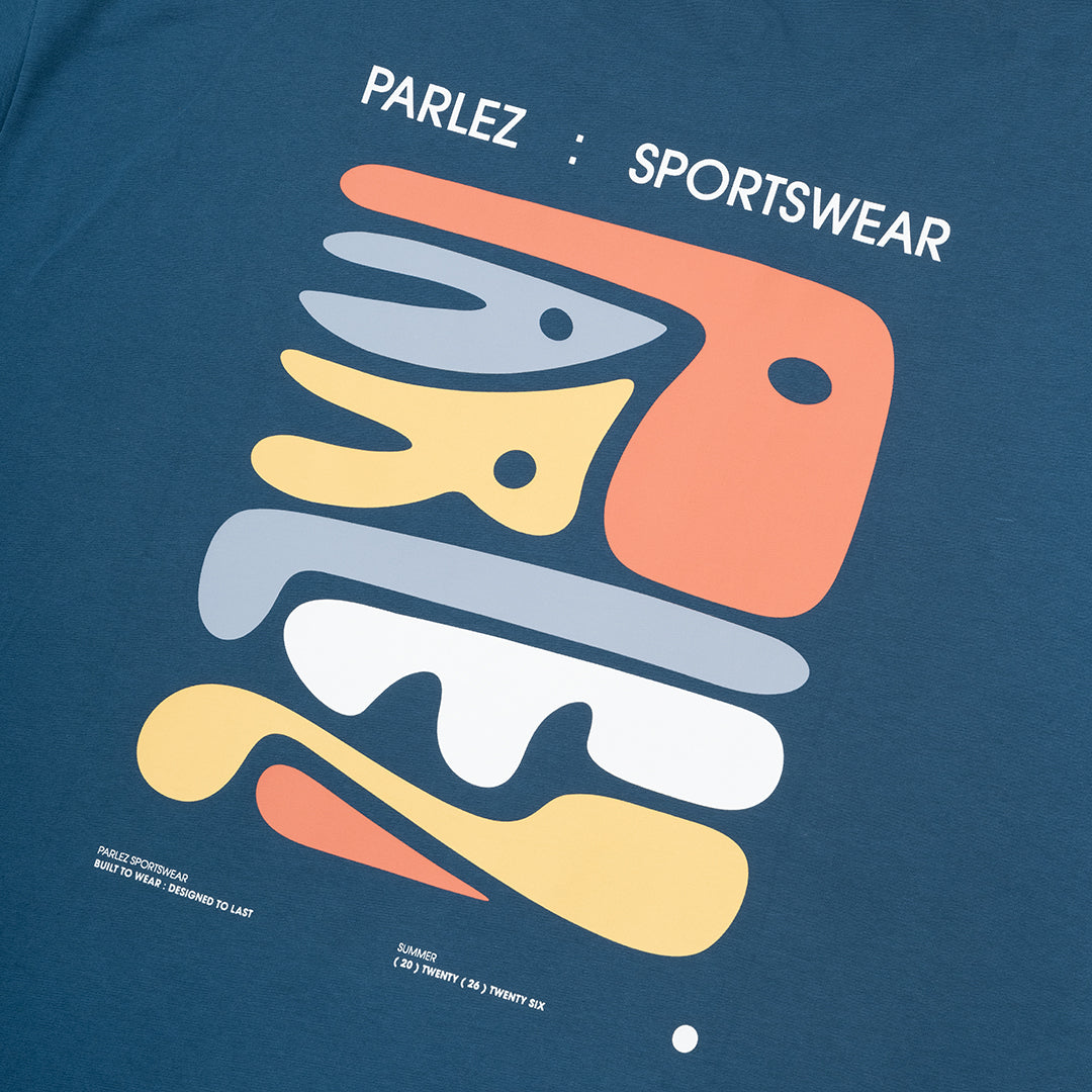 The Mens Crossley Oversized T-Shirt Oceanic from Parlez clothing