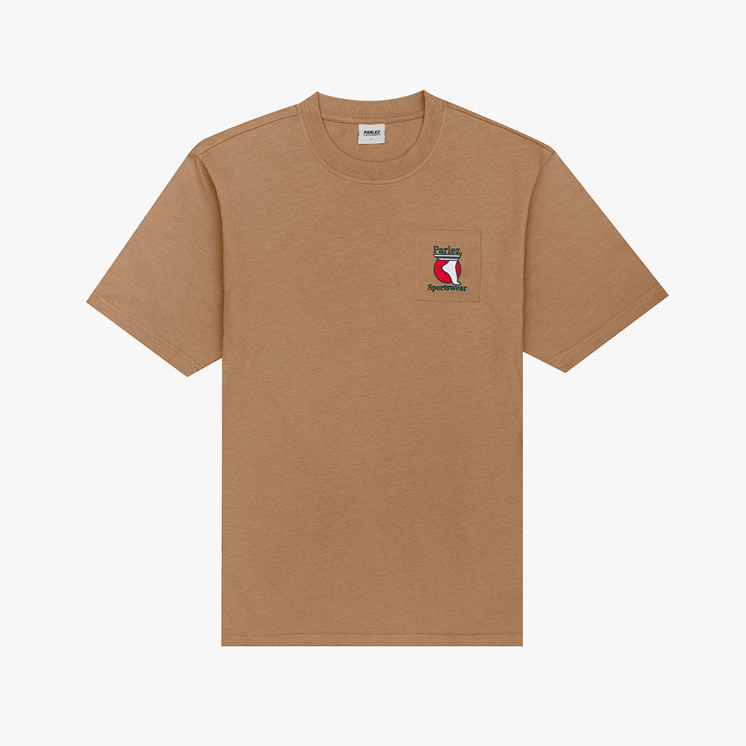 The Mens Currere Pocket T-Shirt Sand from Parlez clothing