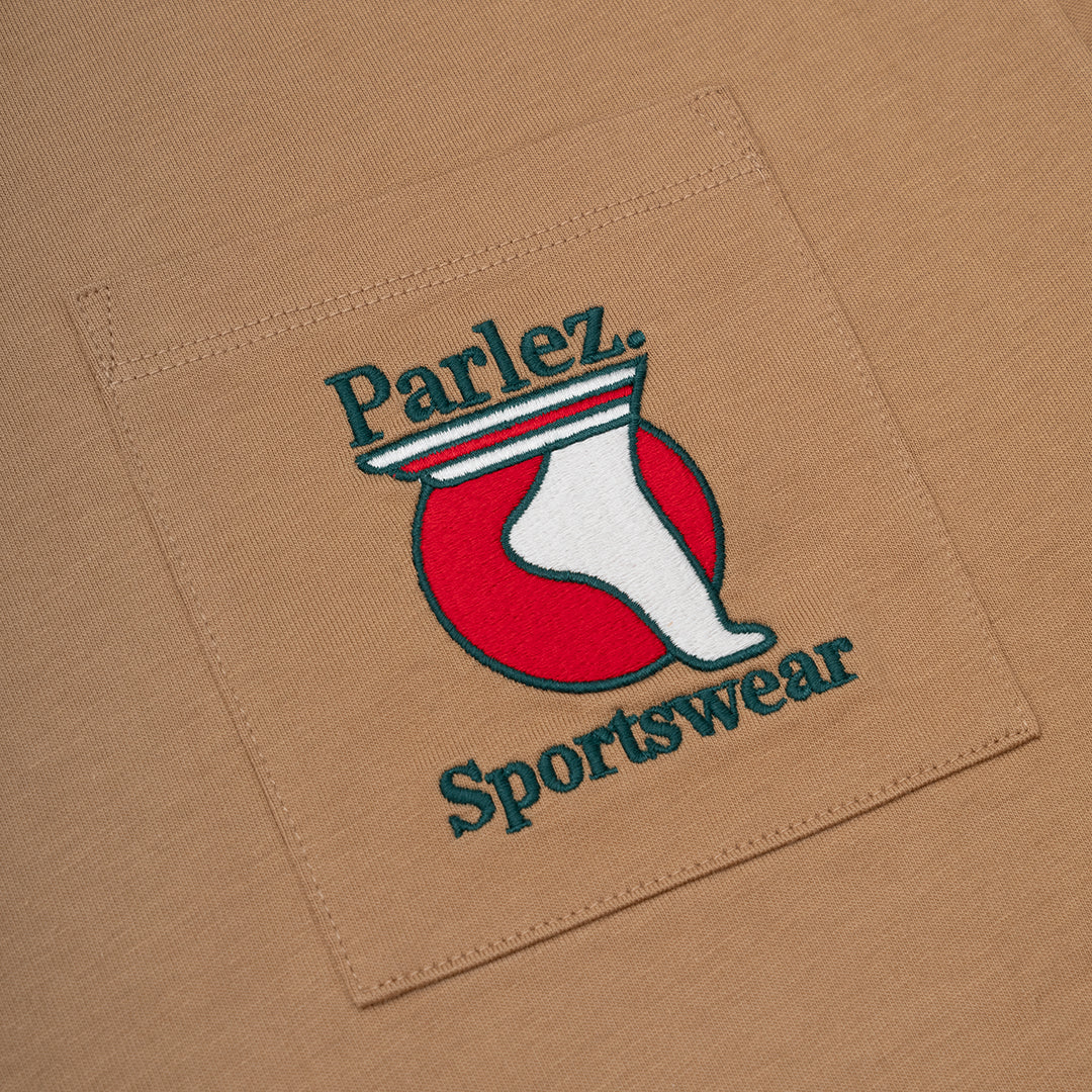 The Mens Currere Pocket T-Shirt Sand from Parlez clothing