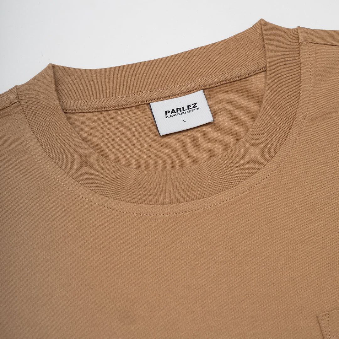 The Mens Currere Pocket T-Shirt Sand from Parlez clothing