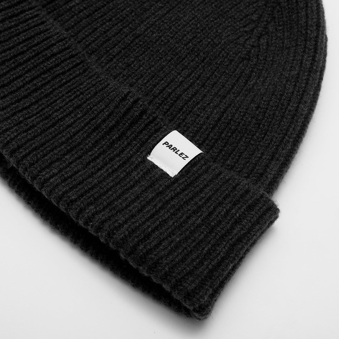 The Mens Cooke Heavy Knit Beanie Black from Parlez clothing