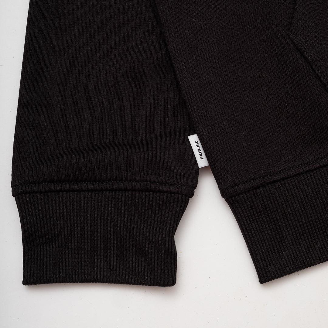 The Mens Demi Zip Hoodie Black from Parlez clothing