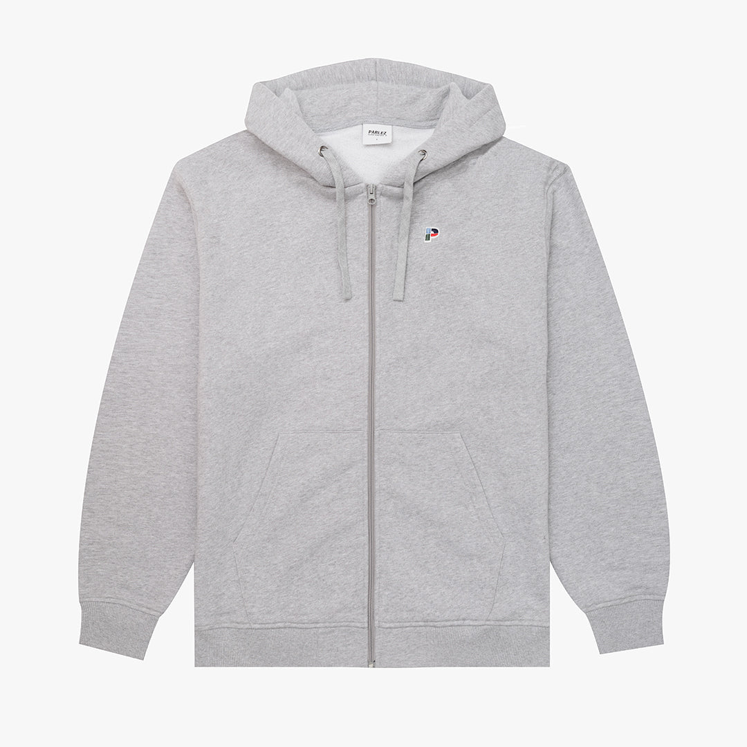 The Mens Demi Zip Hoodie Heather from Parlez clothing