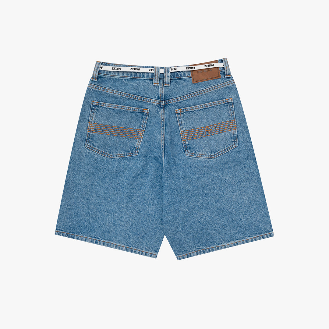 The Mens Serge Shorts Light Indigo Wash from Parlez clothing