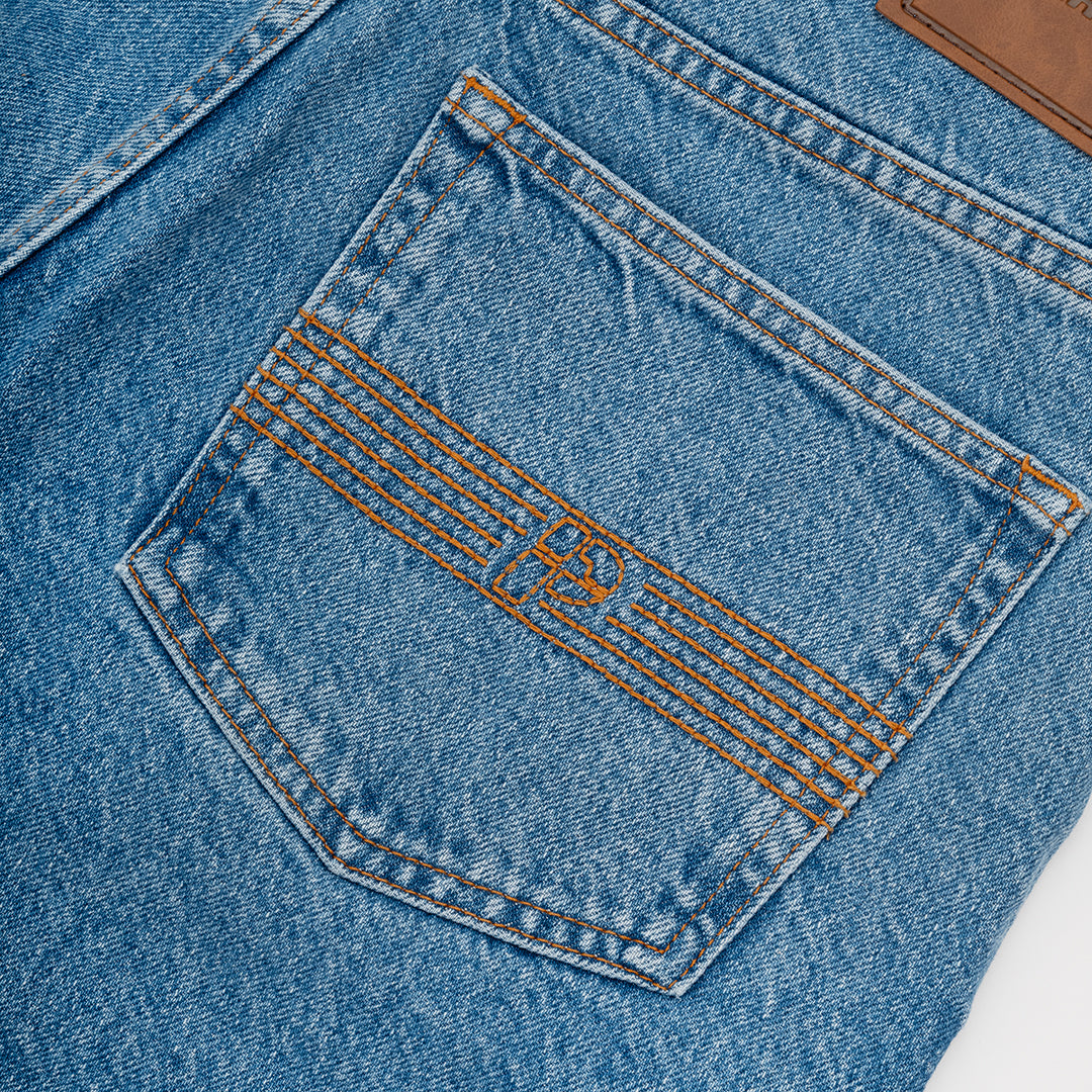 The Mens Serge Shorts Light Indigo Wash from Parlez clothing