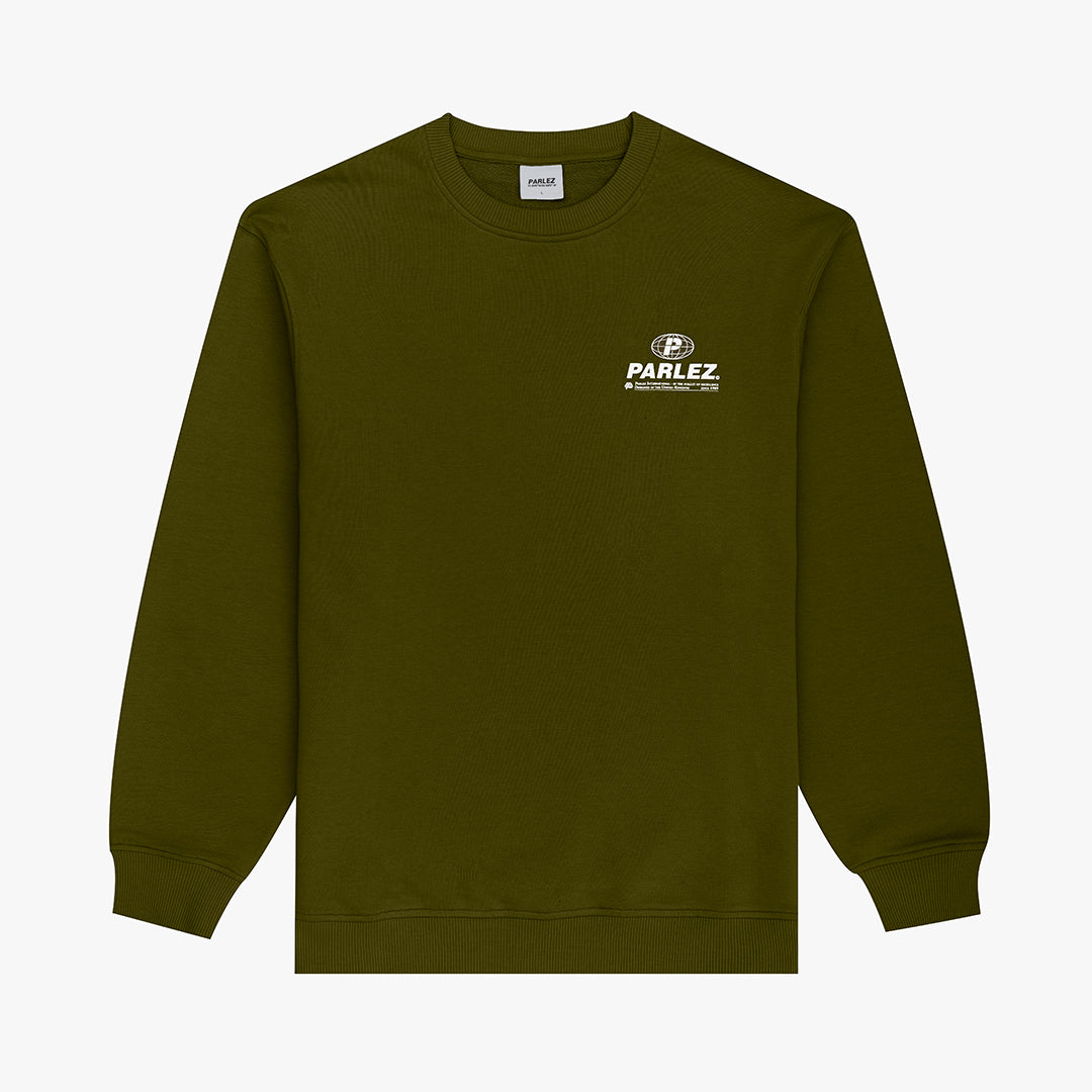 The Mens Excel Sweatshirt Moss from Parlez clothing