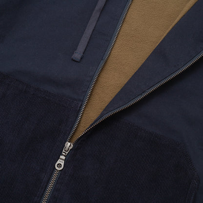 Fasten Hooded Jacket Navy