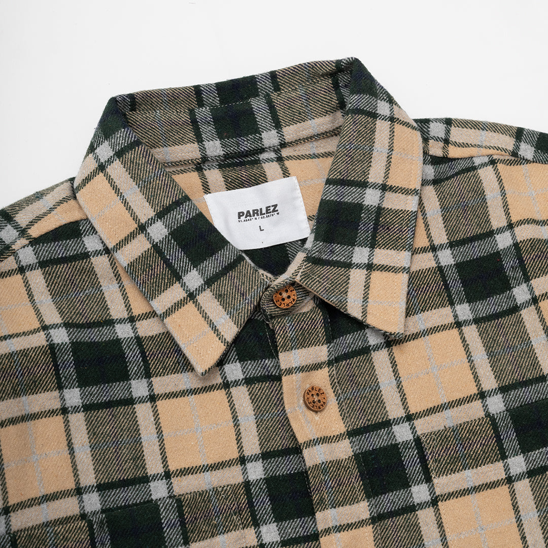 The Mens Fernley Shirt Green Check from Parlez clothing