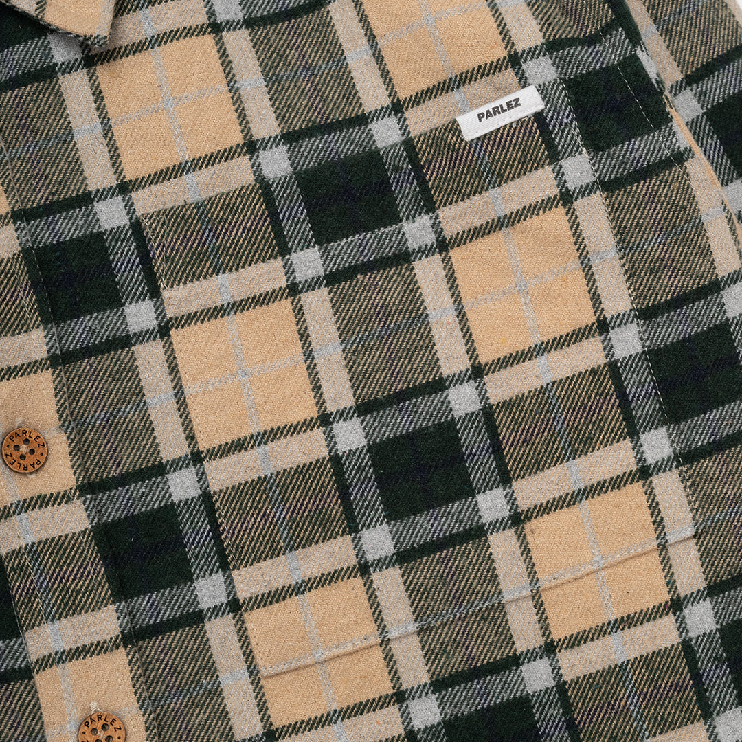 The Mens Fernley Shirt Green Check from Parlez clothing