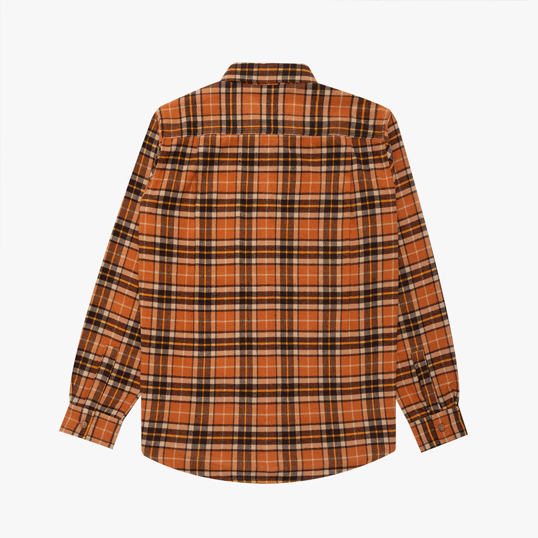 The Mens Fernley Shirt Orange Check from Parlez clothing