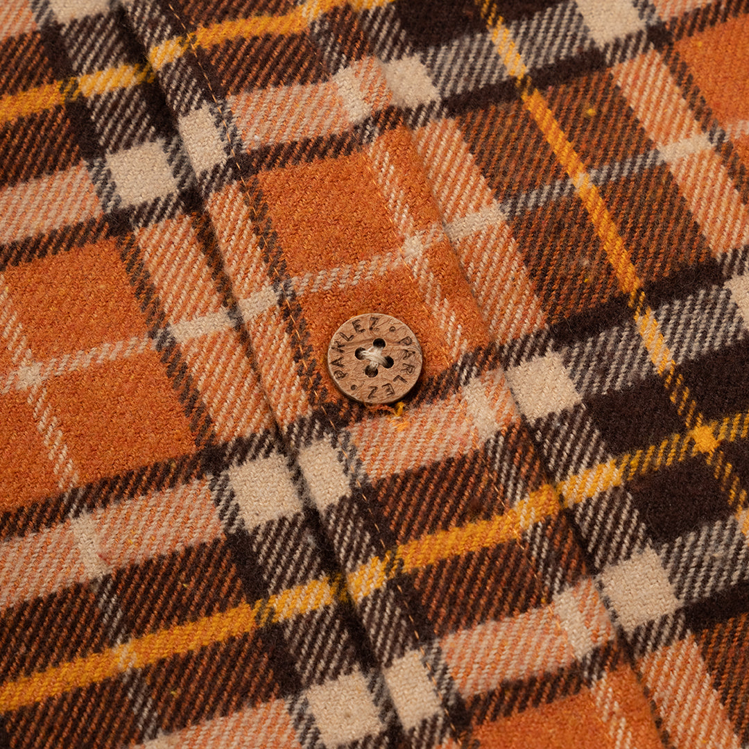 The Mens Fernley Shirt Orange Check from Parlez clothing