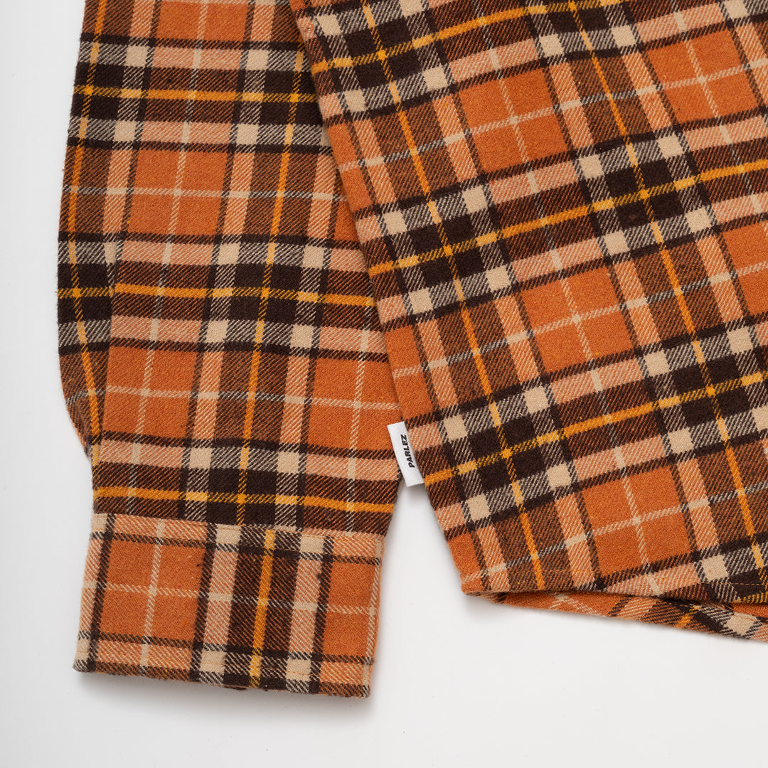 The Mens Fernley Shirt Orange Check from Parlez clothing