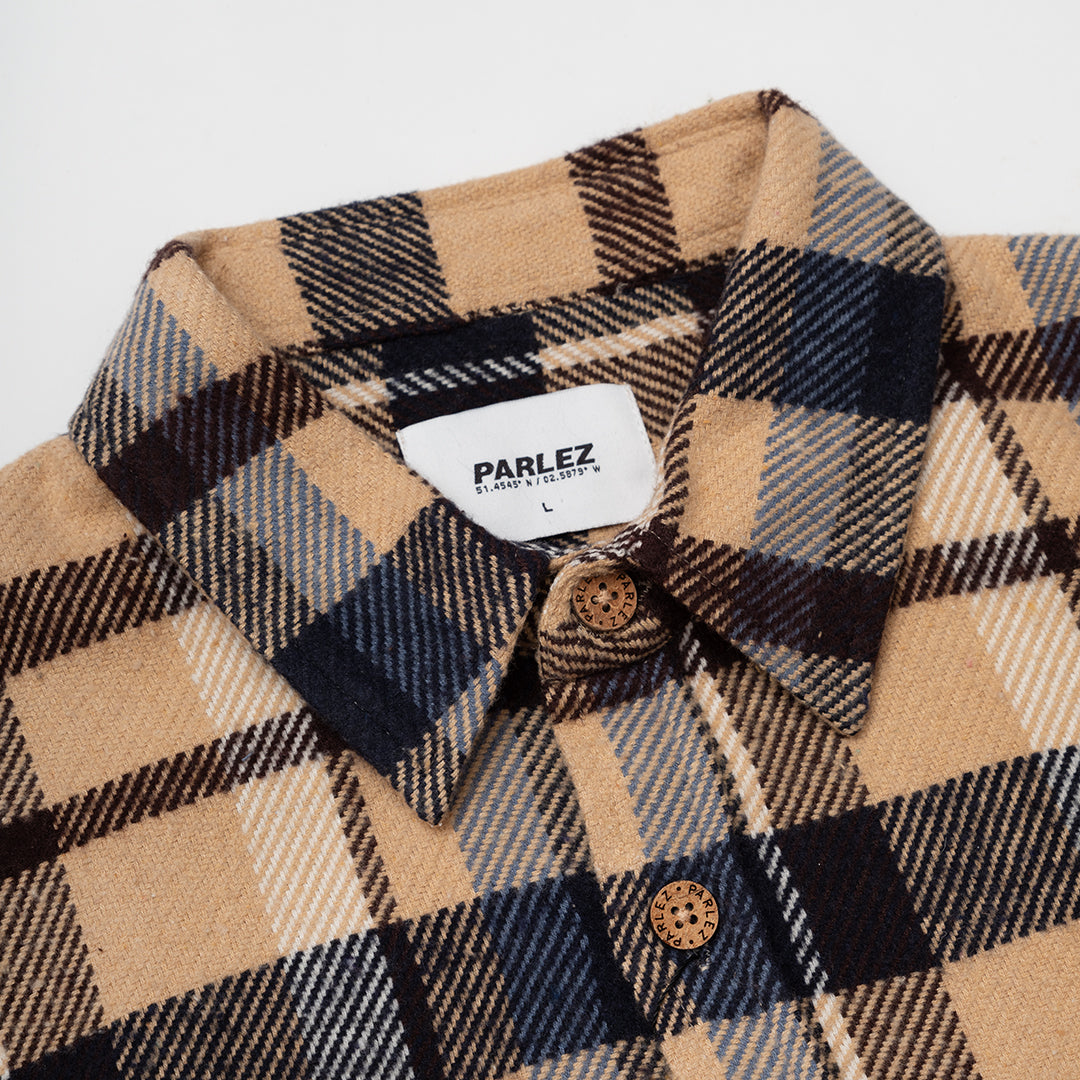 The Mens Rivington Shirt Blue Check from Parlez clothing