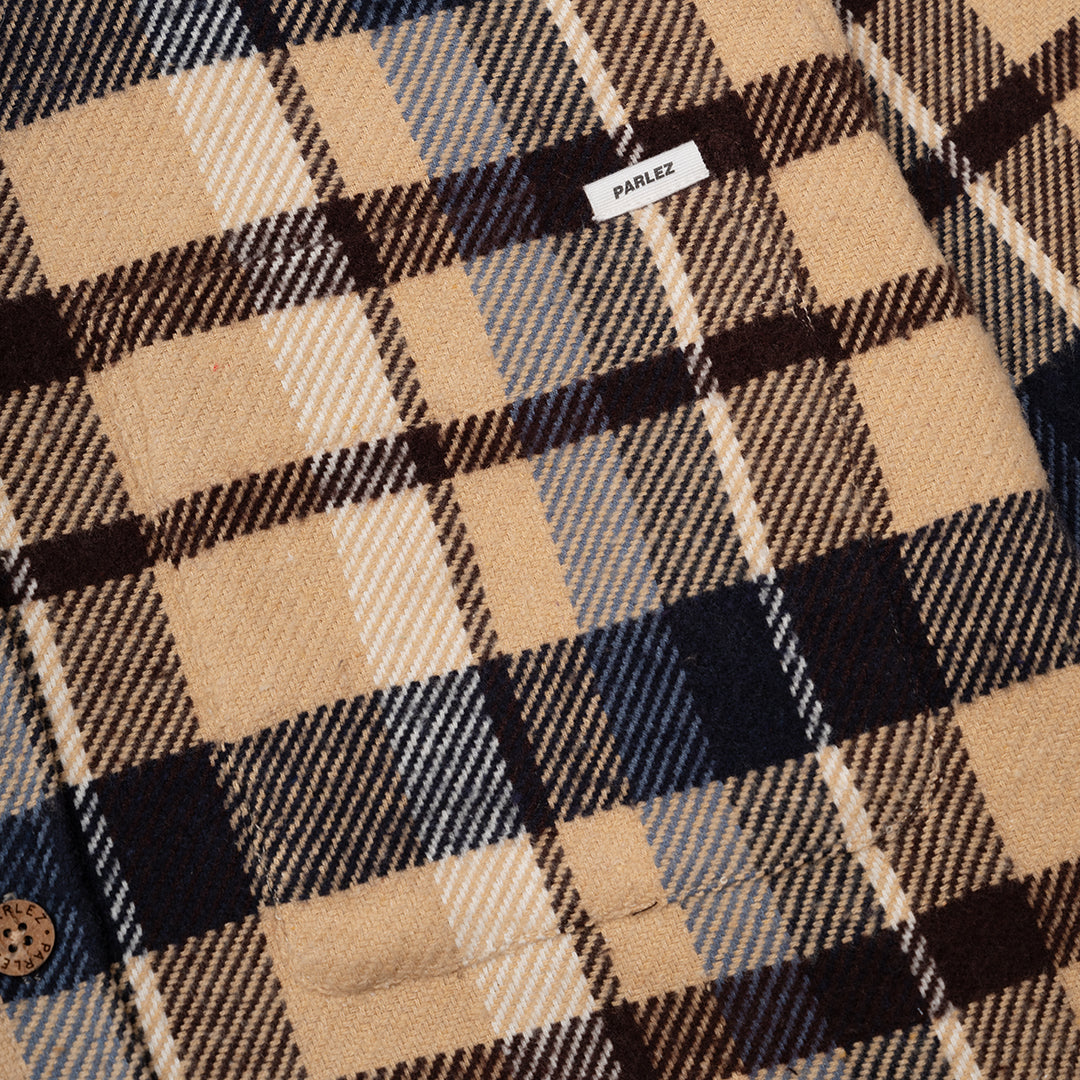 The Mens Rivington Shirt Blue Check from Parlez clothing