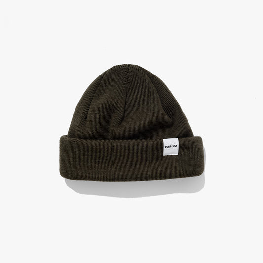 The Mens Flatholm Beanie Khaki from Parlez clothing