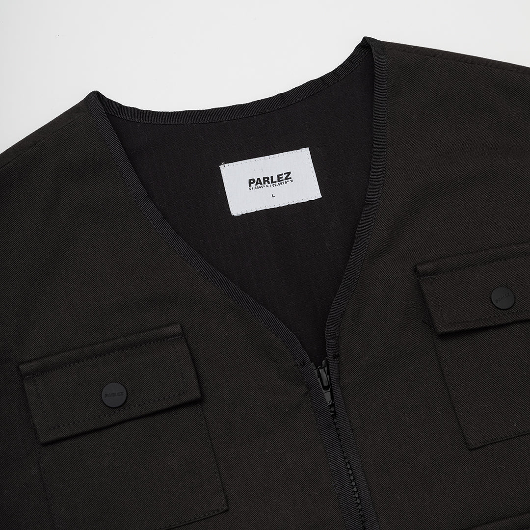 The Mens Journey Gilet Black from Parlez clothing