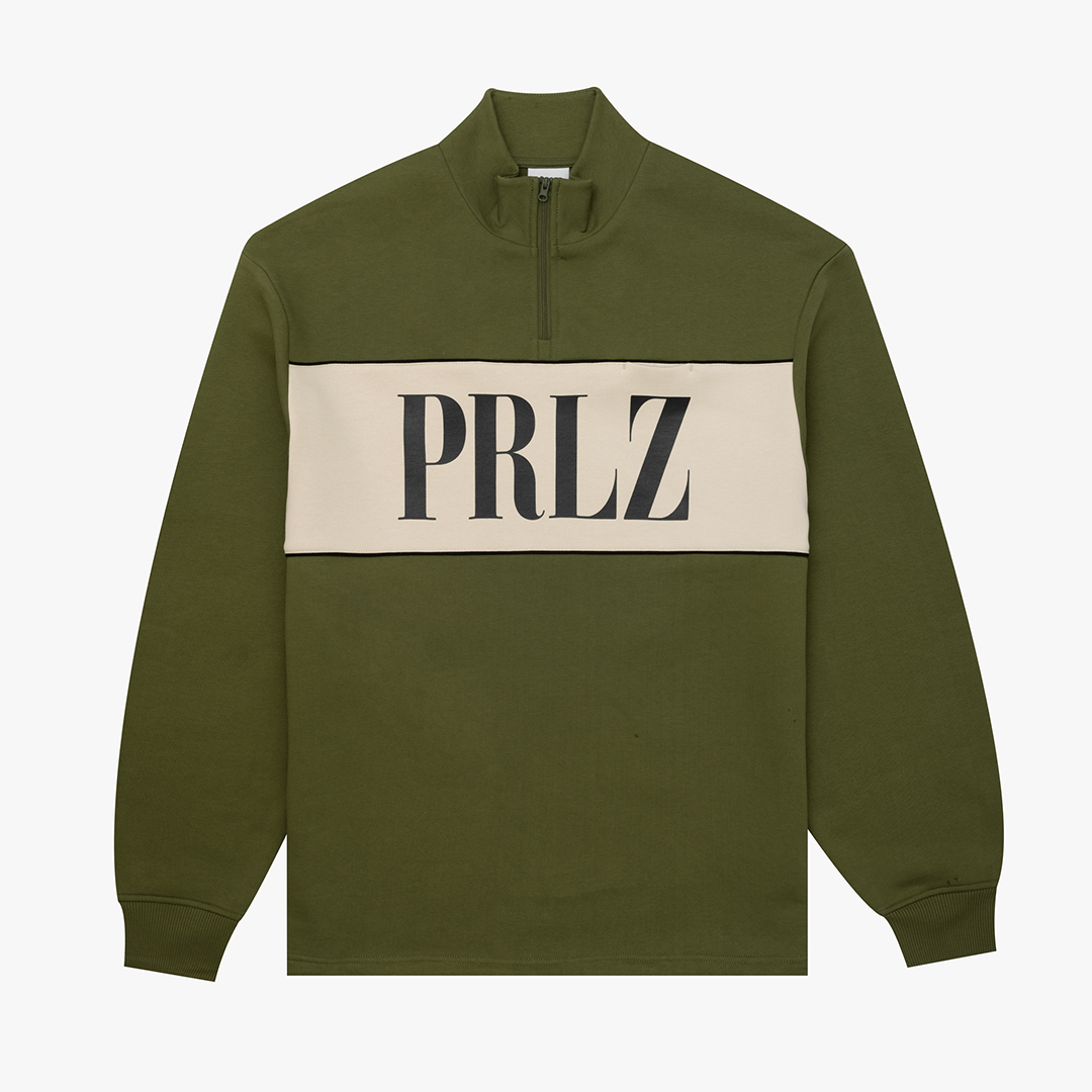 The Mens Horizon 1/4 Zip Moss from Parlez clothing