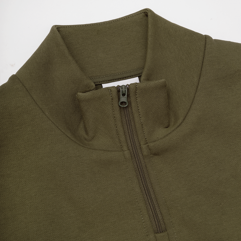 The Mens Horizon 1/4 Zip Moss from Parlez clothing