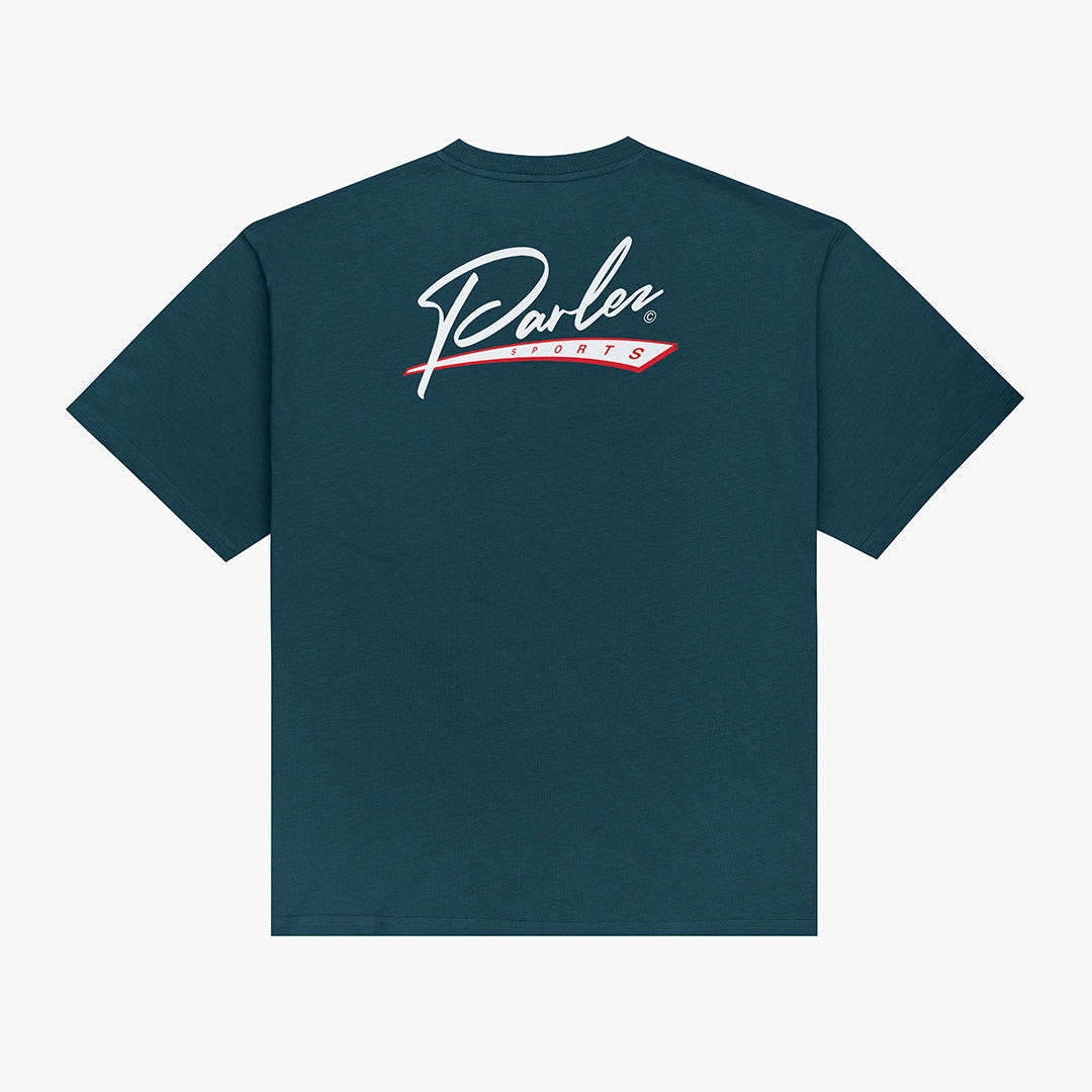 The Mens Inning Os T-Shirt Petrol from Parlez clothing