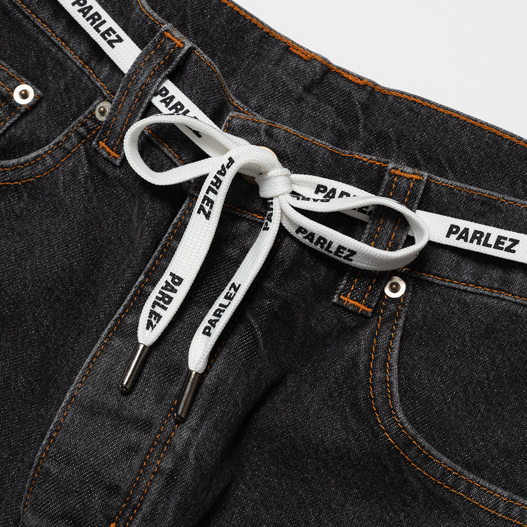 The Mens Indy Denim Jeans Mid Black Wash from Parlez clothing
