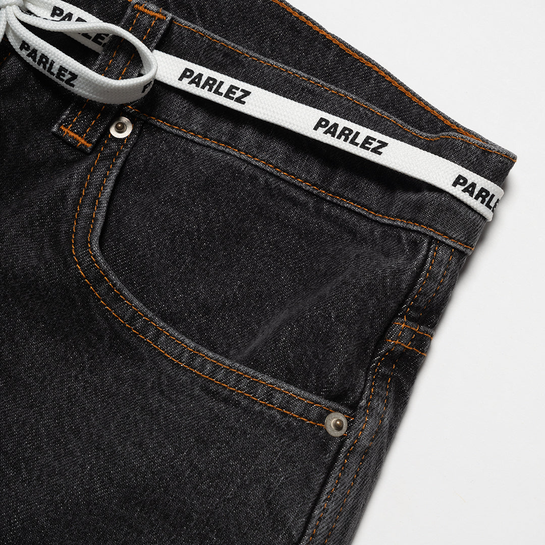 The Mens Indy Denim Jeans Mid Black Wash from Parlez clothing