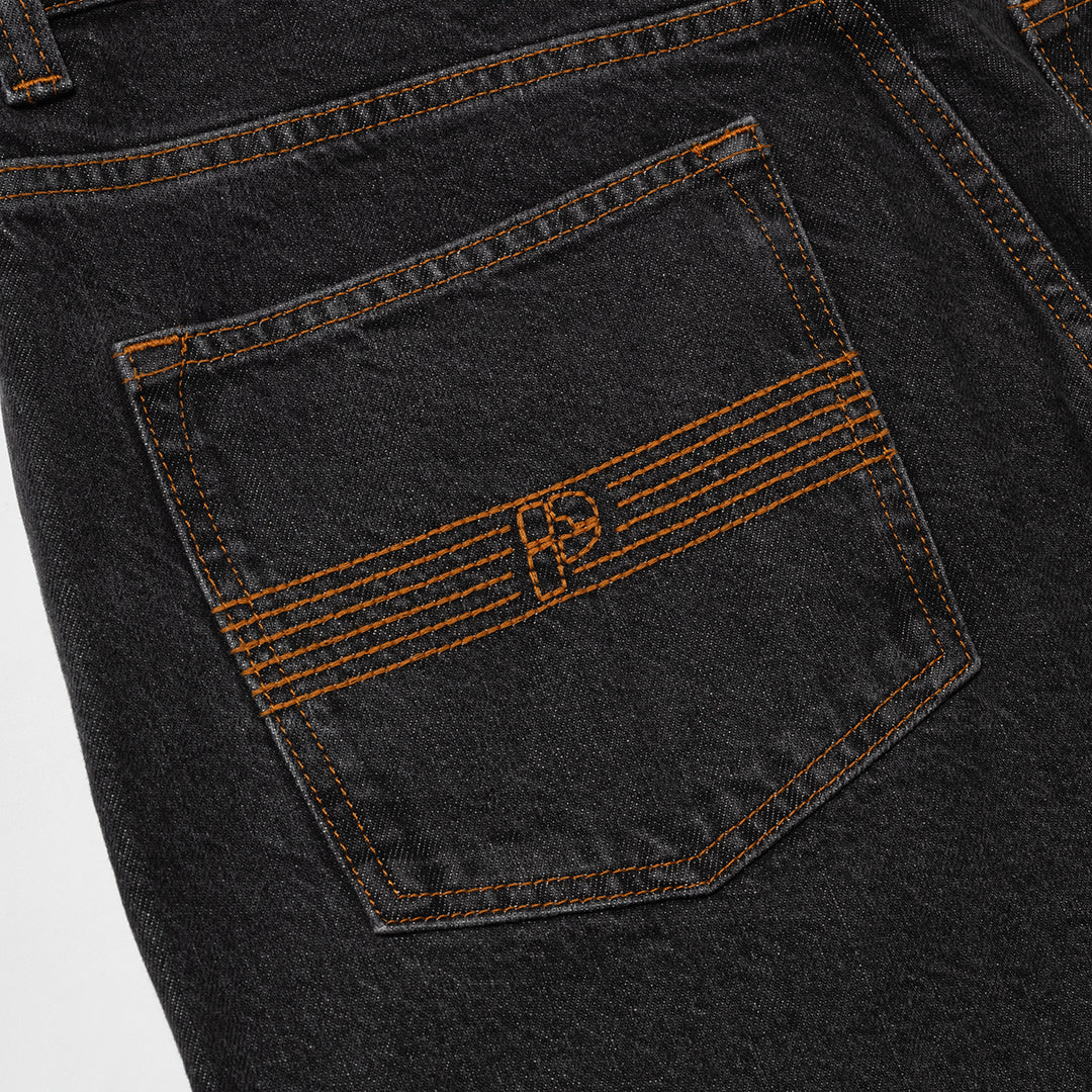 The Mens Indy Denim Jeans Mid Black Wash from Parlez clothing