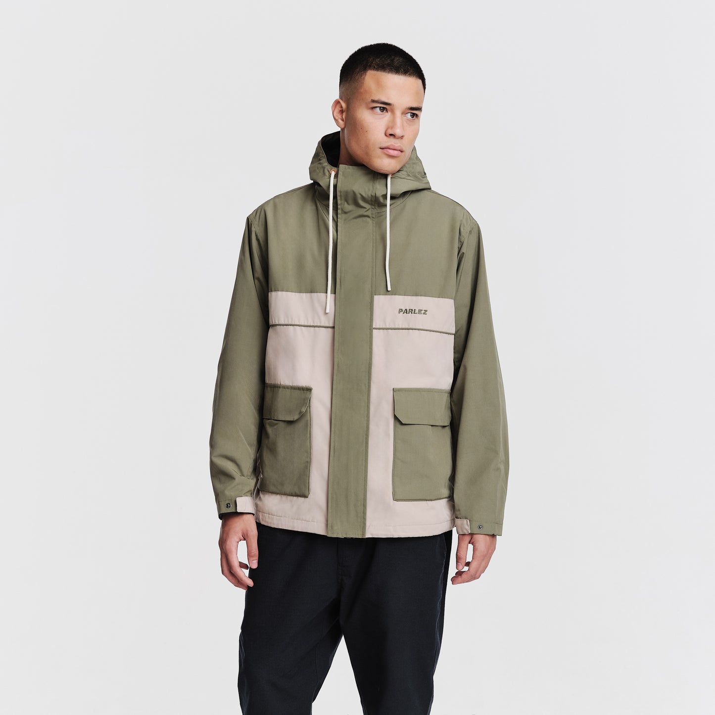 The Mens Banks Jacket Olive Green from Parlez clothing