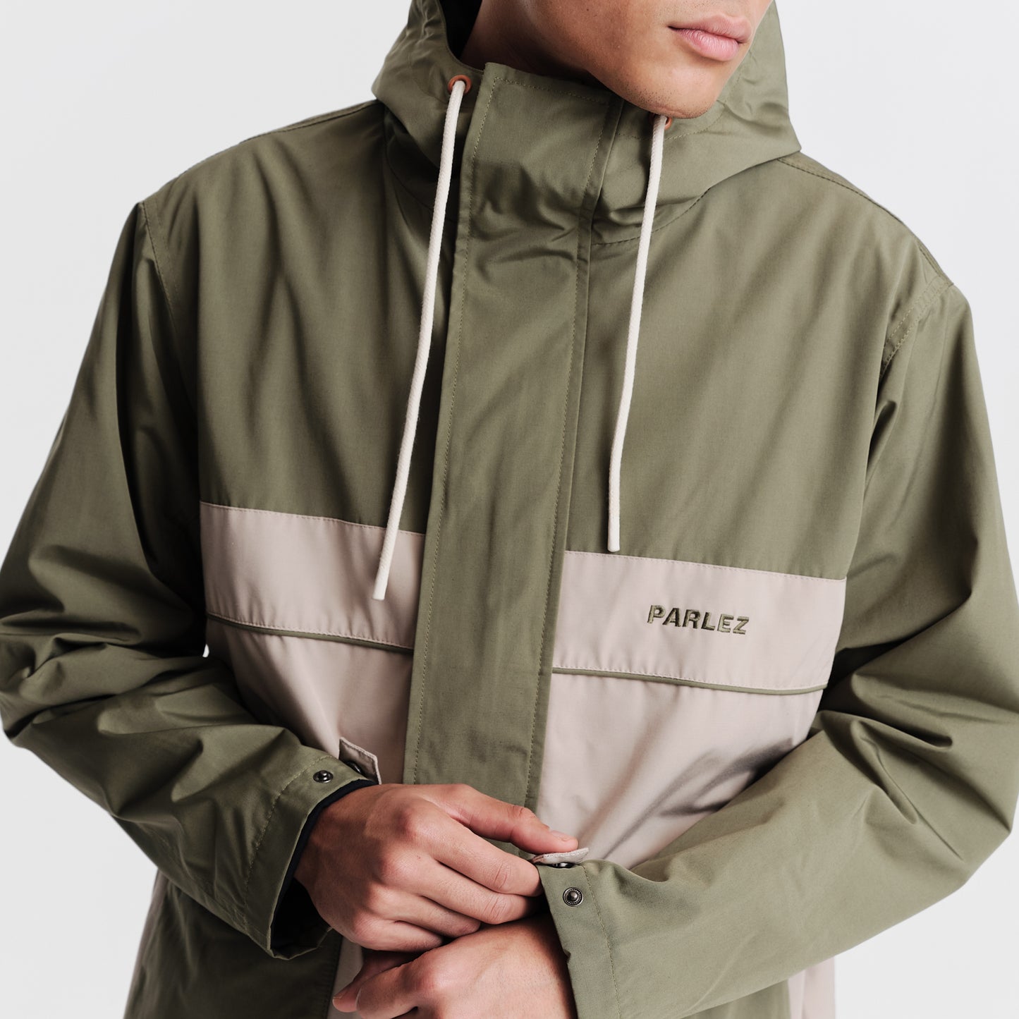 The Mens Banks Jacket Olive Green from Parlez clothing