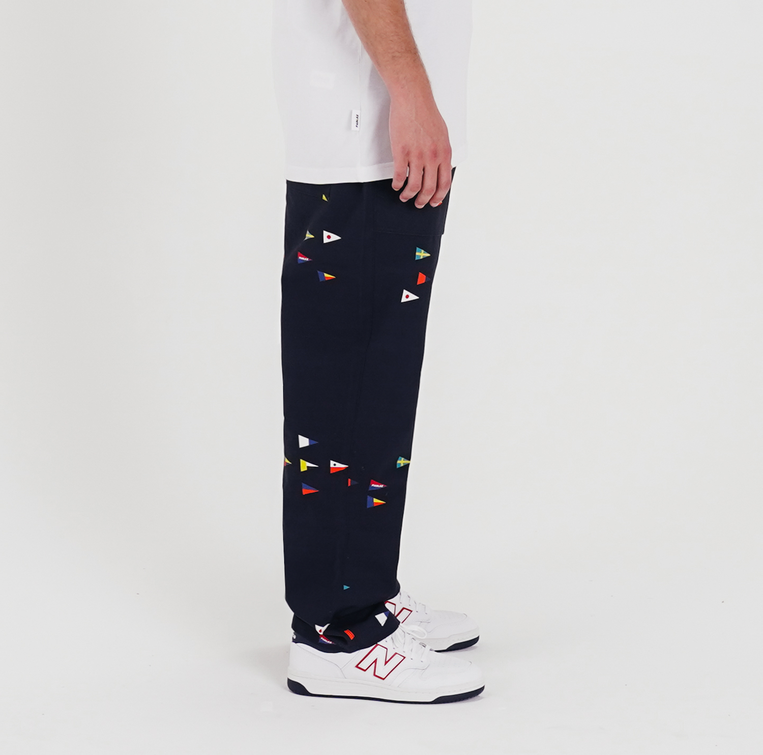 The Mens Surf Pant Printed Flag/Topaz Navy from Parlez clothing