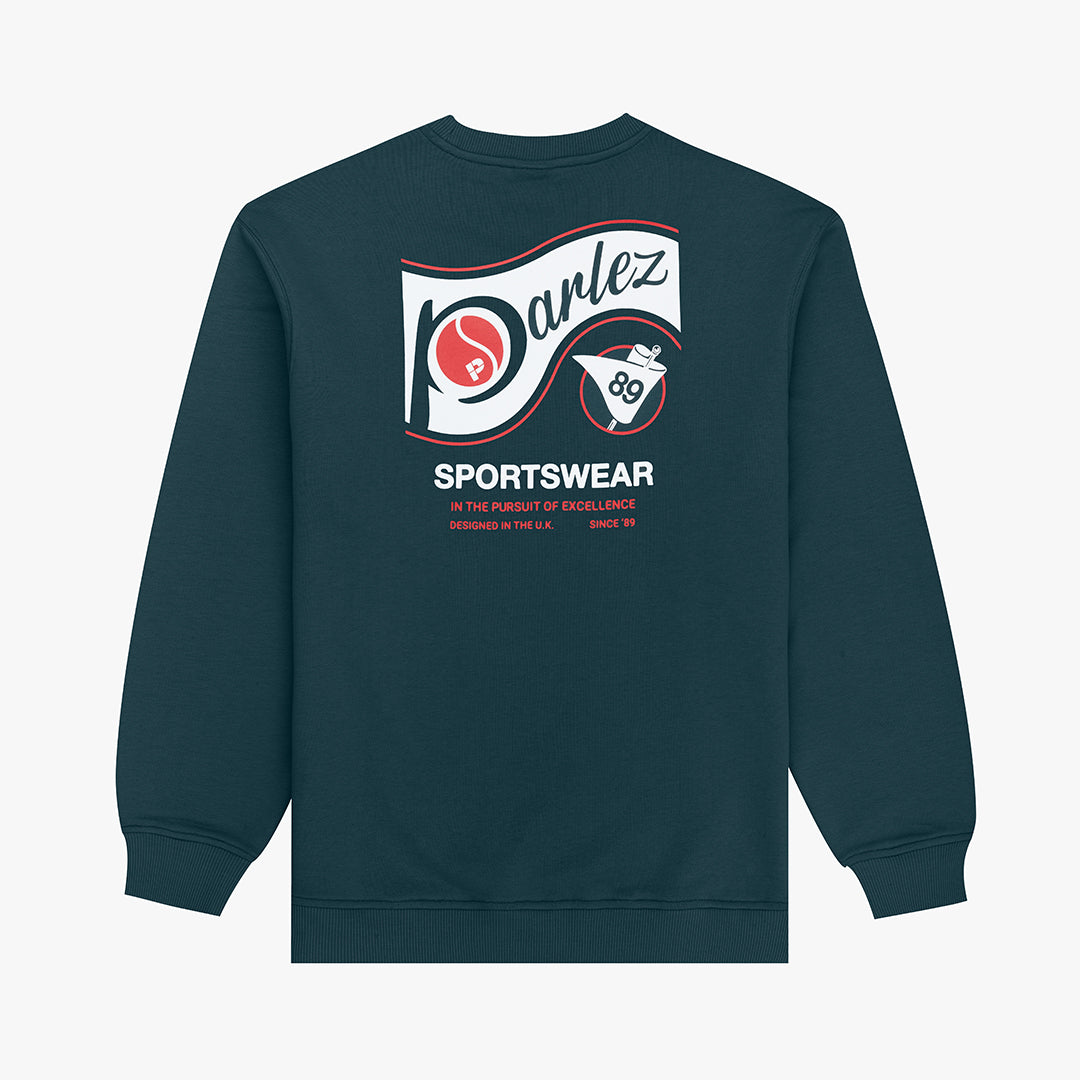 The Mens Iocus Sweatshirt Petrol from Parlez clothing