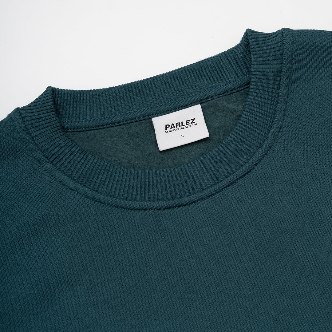 The Mens Iocus Sweatshirt Petrol from Parlez clothing