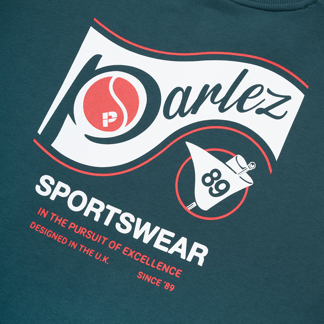 The Mens Iocus Sweatshirt Petrol from Parlez clothing