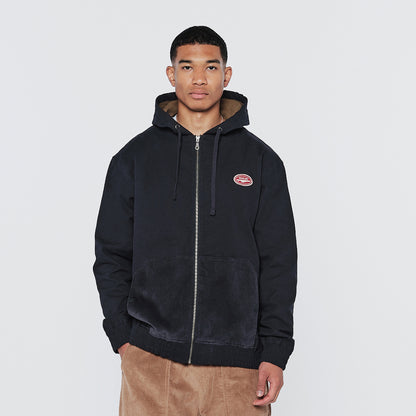 Fasten Hooded Jacket Navy