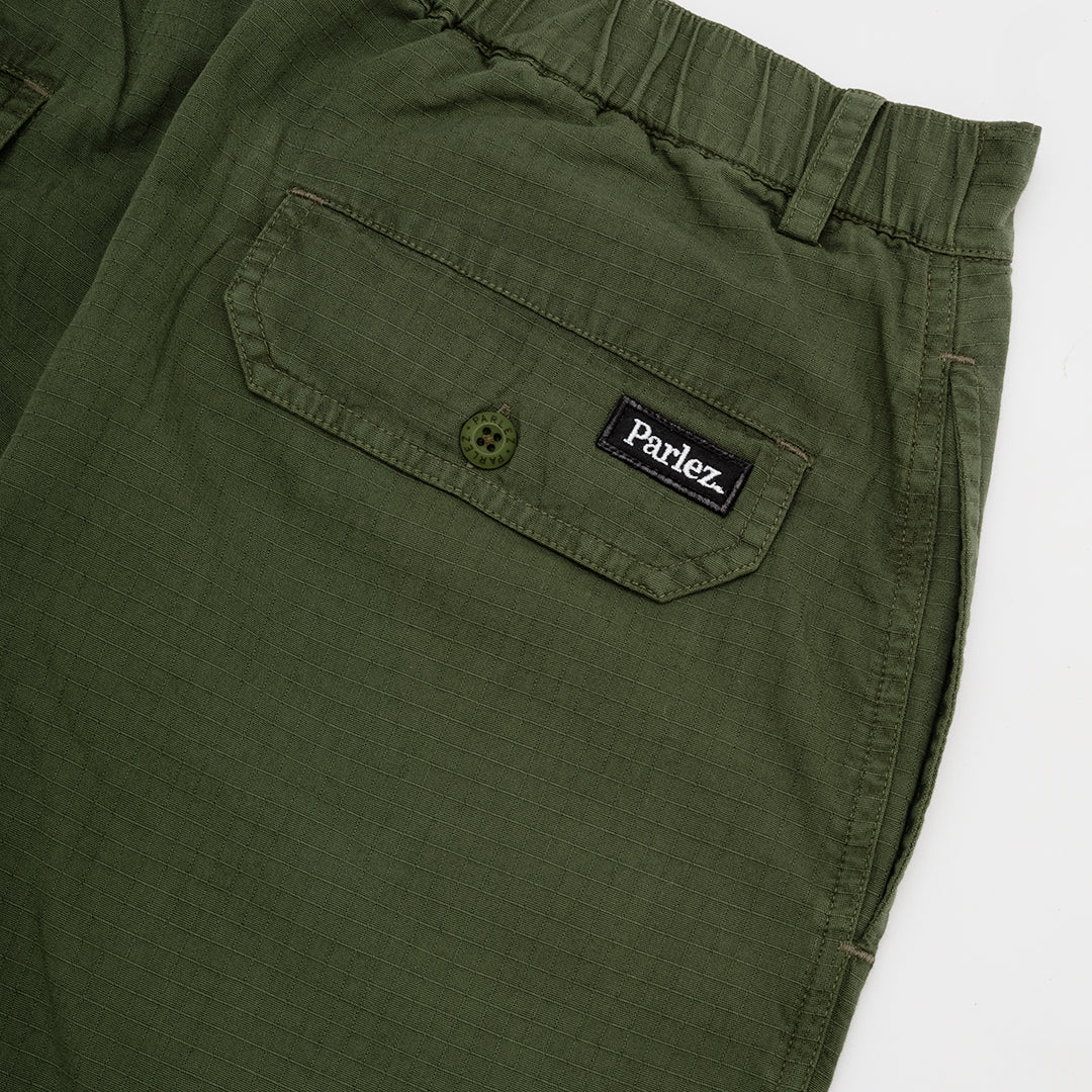 The Mens Mesa Trousers Olive Green from Parlez clothing