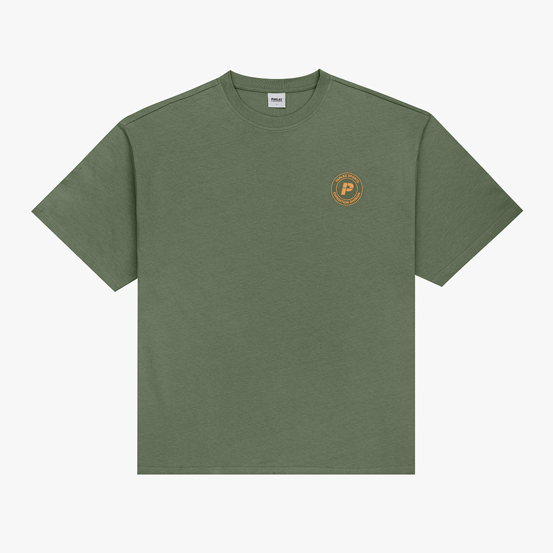 The Mens Mission Oversized T-Shirt Pine Green from Parlez clothing