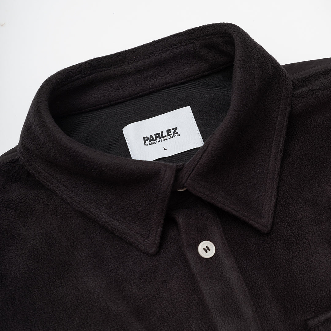 The Mens Motion Fleece Shirt Black from Parlez clothing