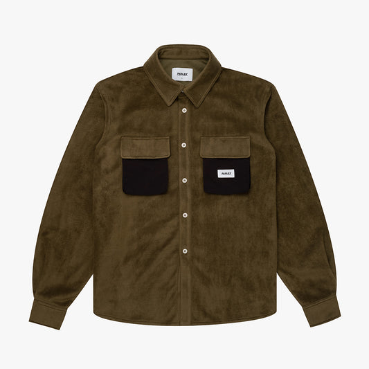 The Mens Motion Fleece Shirt Moss from Parlez clothing