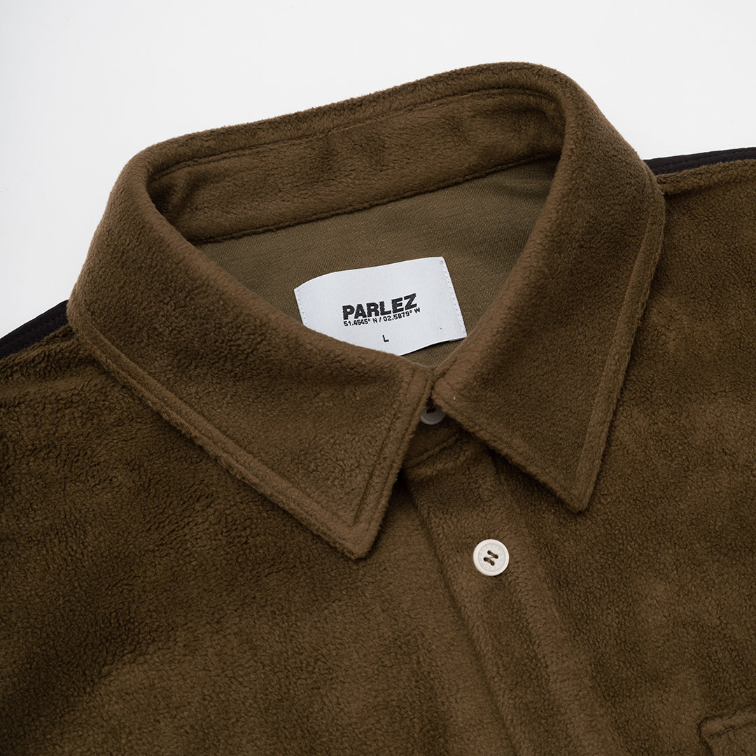 The Mens Motion Fleece Shirt Moss from Parlez clothing