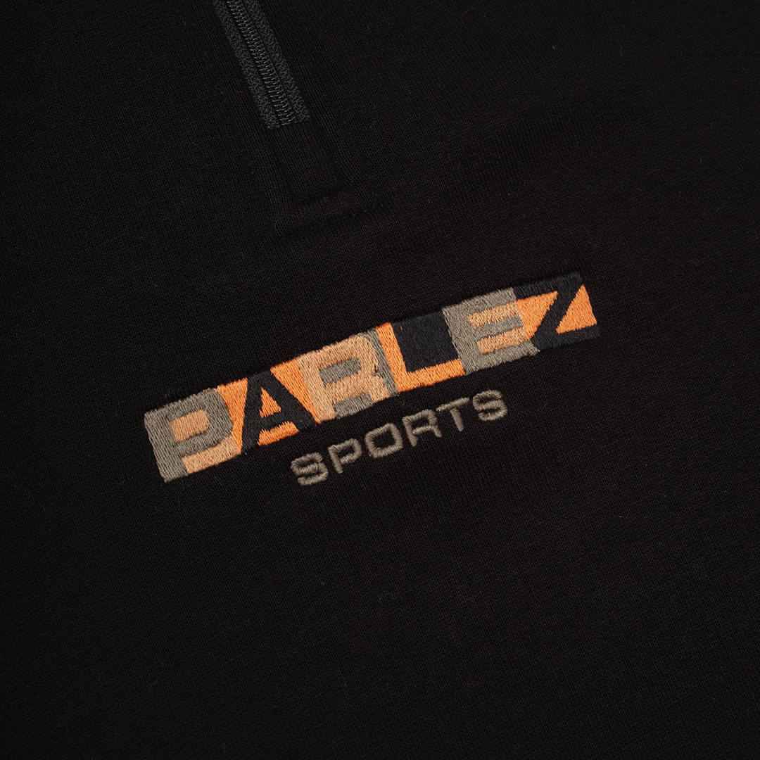 The Mens Ora 1/4 Zip Black from Parlez clothing