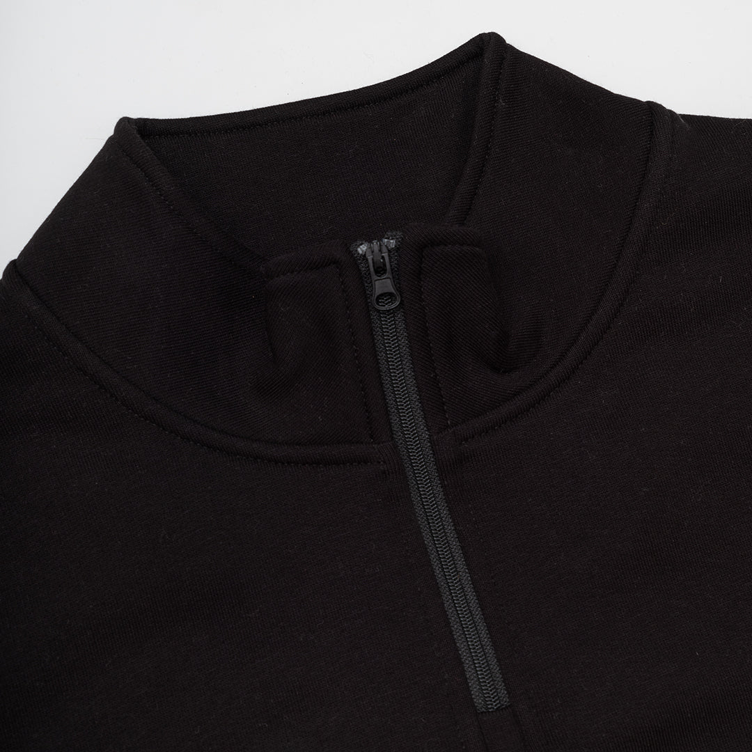 The Mens Ora 1/4 Zip Black from Parlez clothing