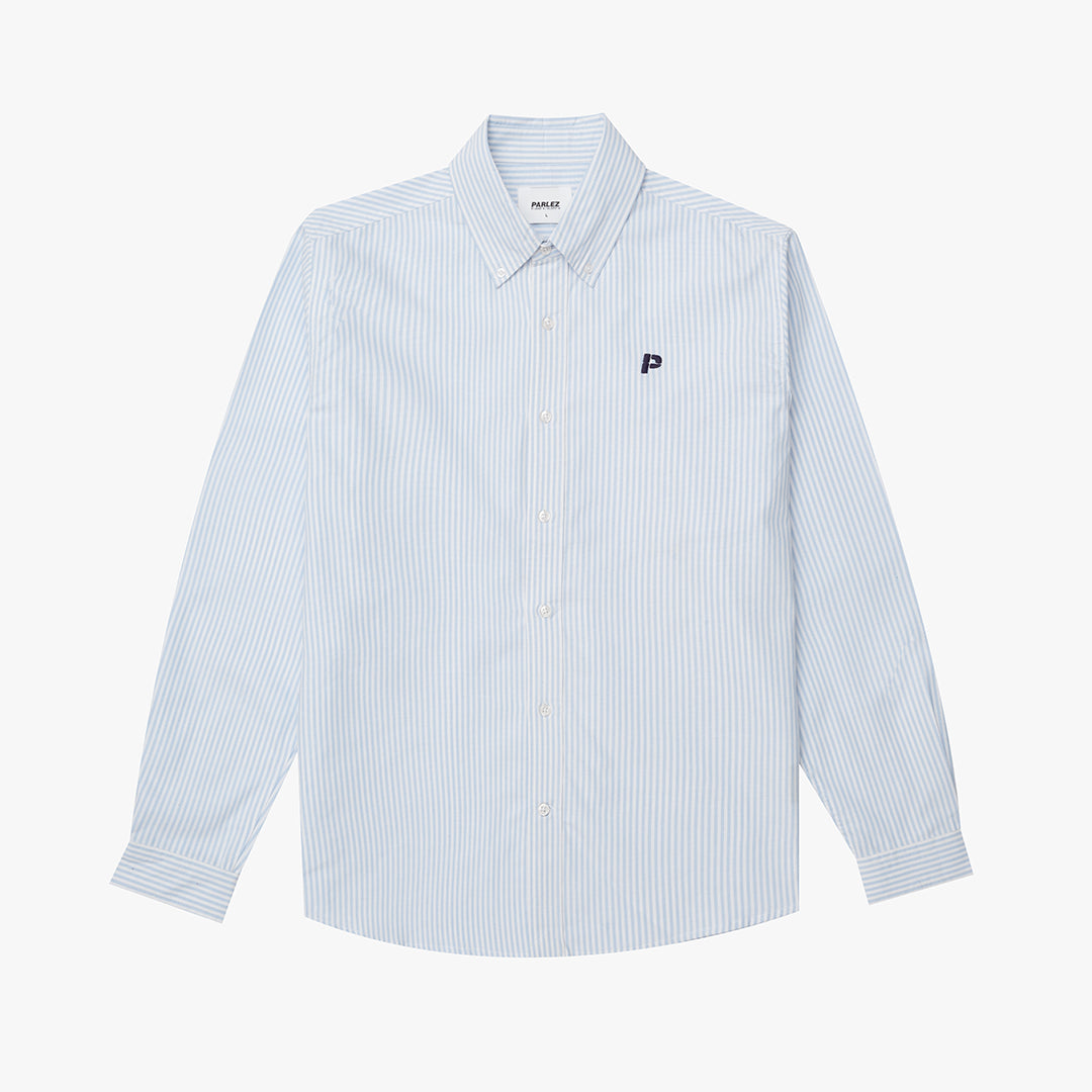 The Mens La Brea Shirt Blue Stripe from Parlez clothing