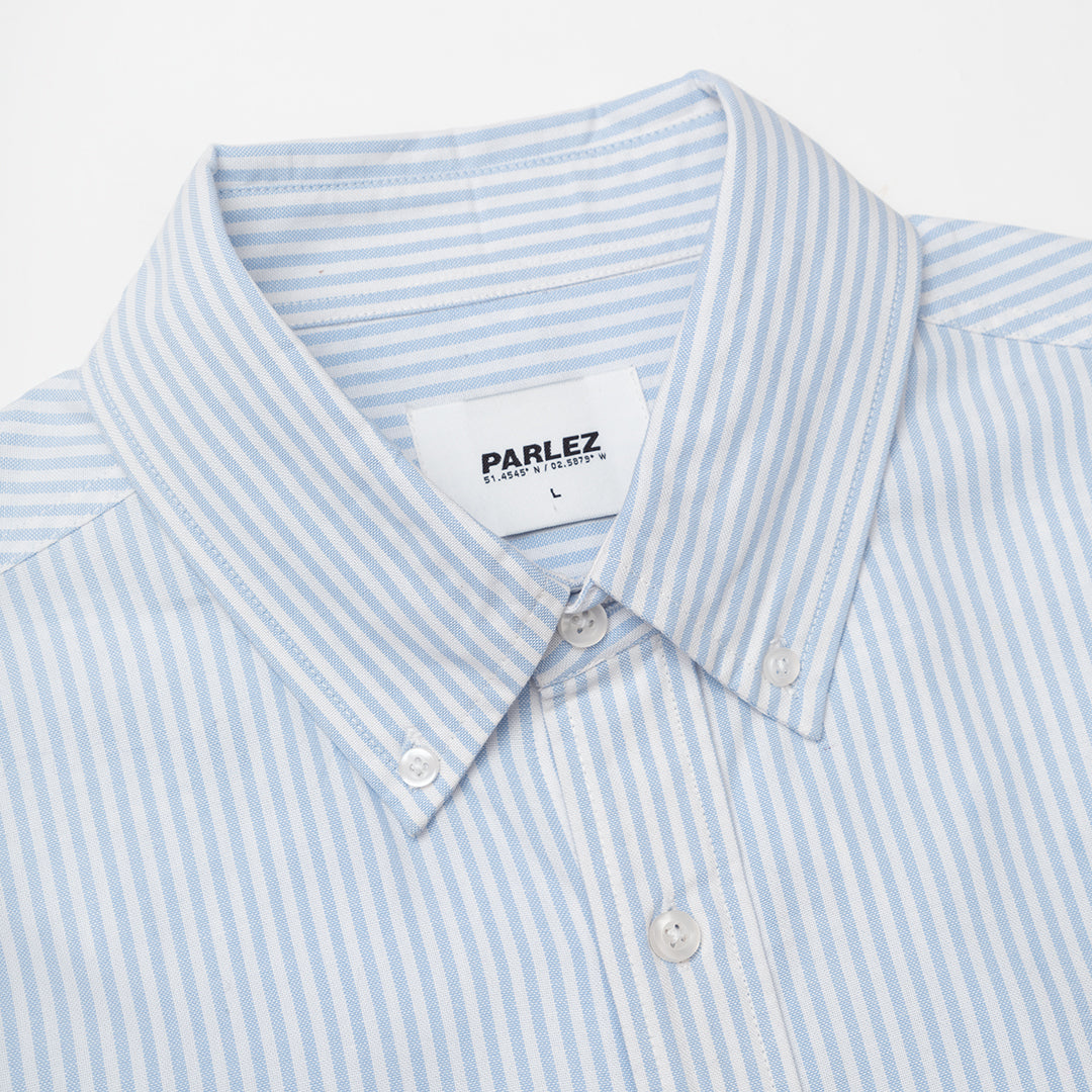 The Mens La Brea Shirt Blue Stripe from Parlez clothing