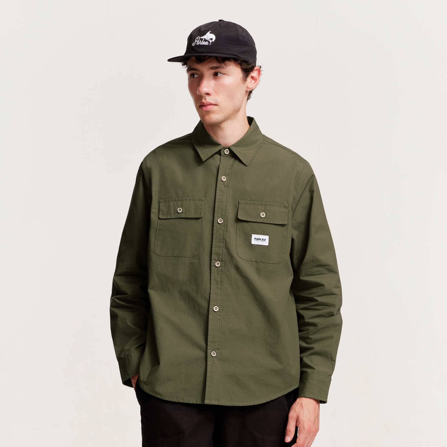 The Mens Ample Shirt Moss from Parlez clothing